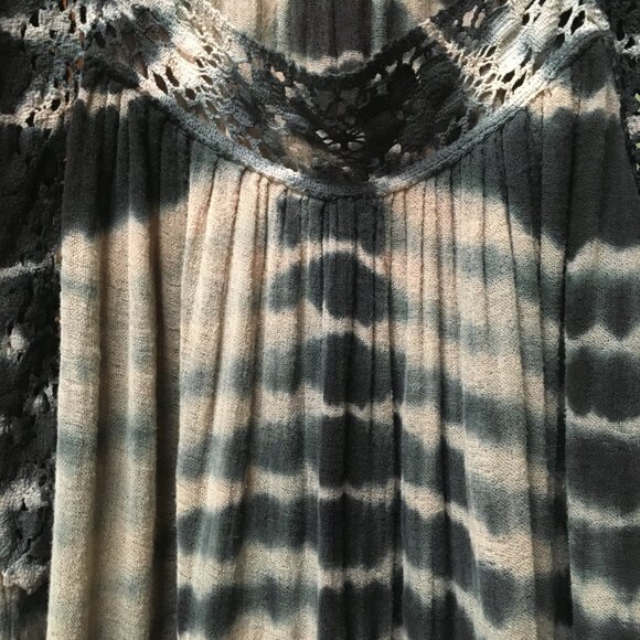 Jen's Pirate Booty Tie Dye Loose Fit Boho Dress Crochet Gauzy - Picture 10 of 12